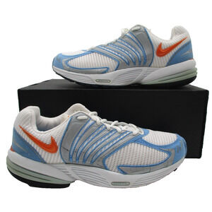Vintage Nike Zoom Air Structure Shoes Women Sz 9.5 White Blue Orange Running 1T4